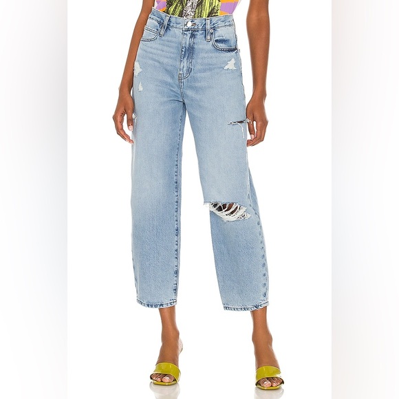 Frame Denim Denim - FRAME Le Ultra High Rise Barrel Jeans Nappa Rips Distressed NWT Size 26